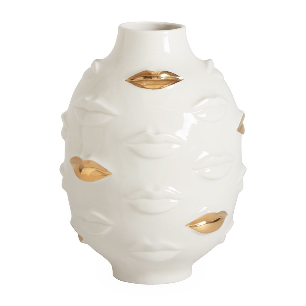 Gilded muse gala round vase